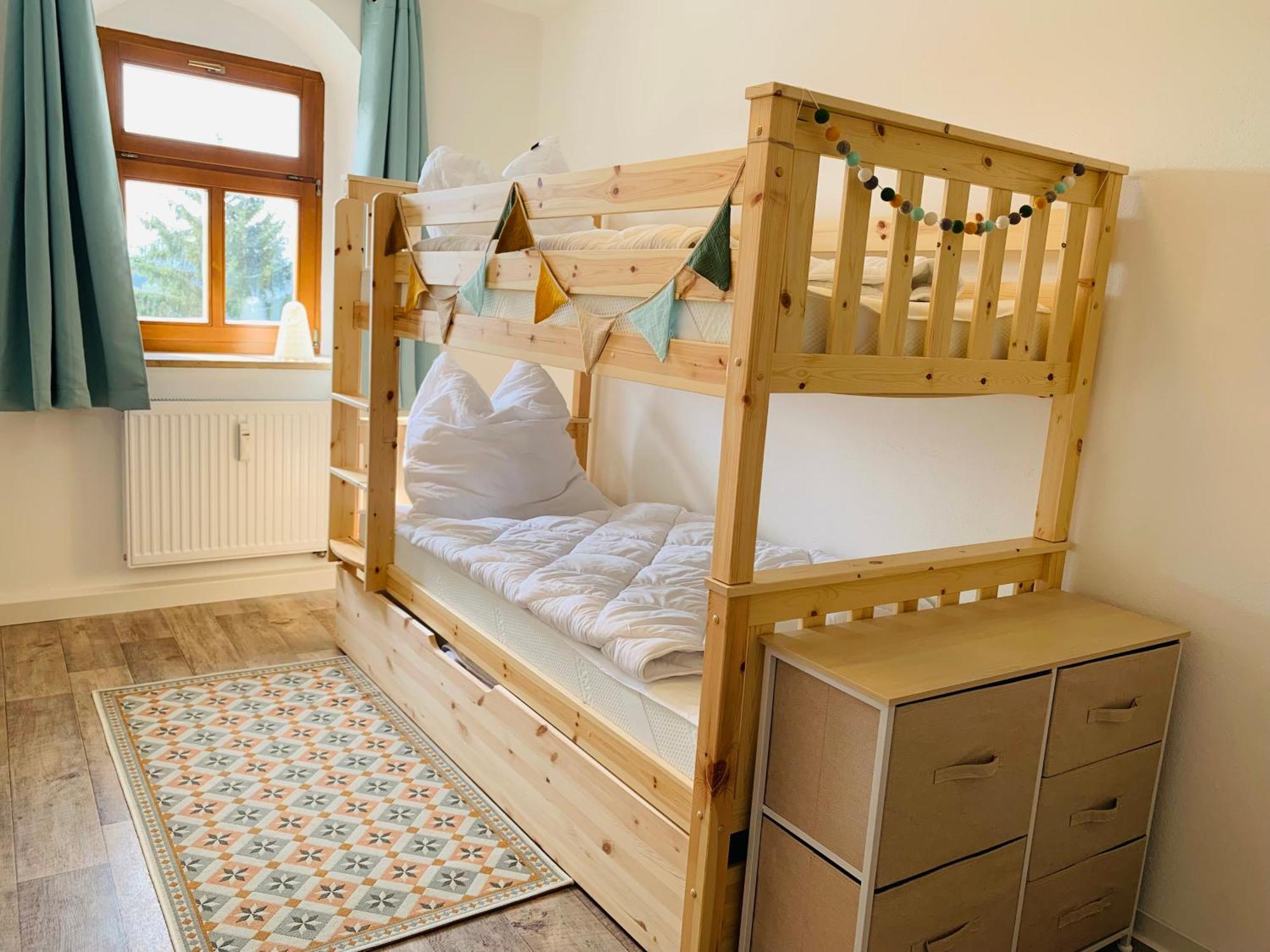 Am Schloss Wolkenstein, 86M2, 3Br, Babybett, Office 외부 사진