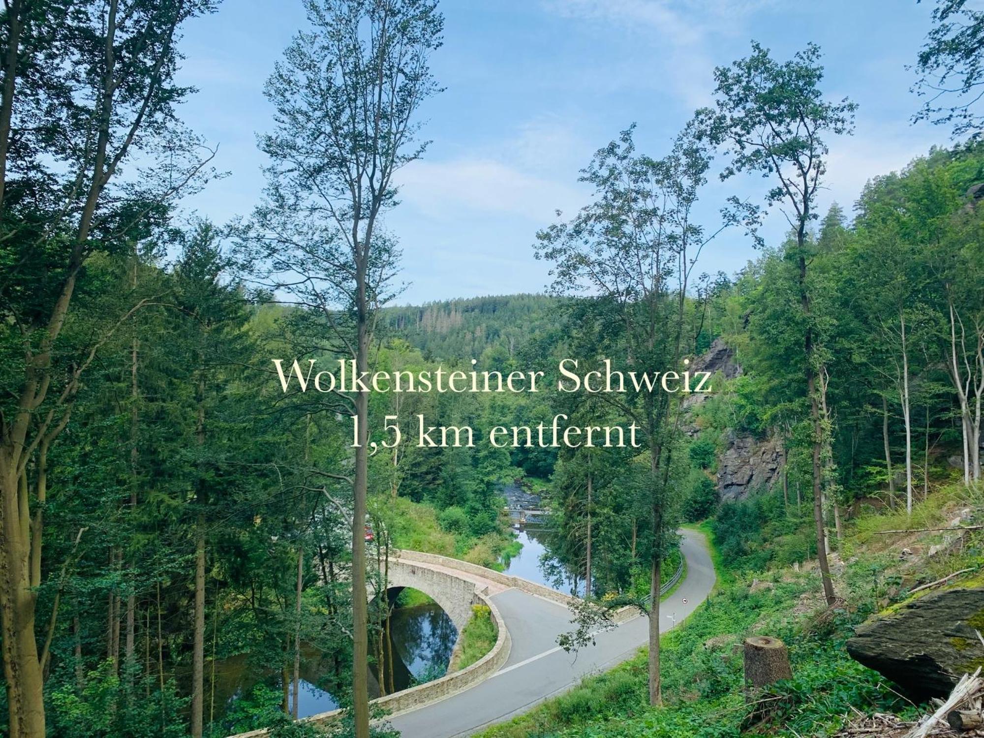 Am Schloss Wolkenstein, 86M2, 3Br, Babybett, Office 외부 사진