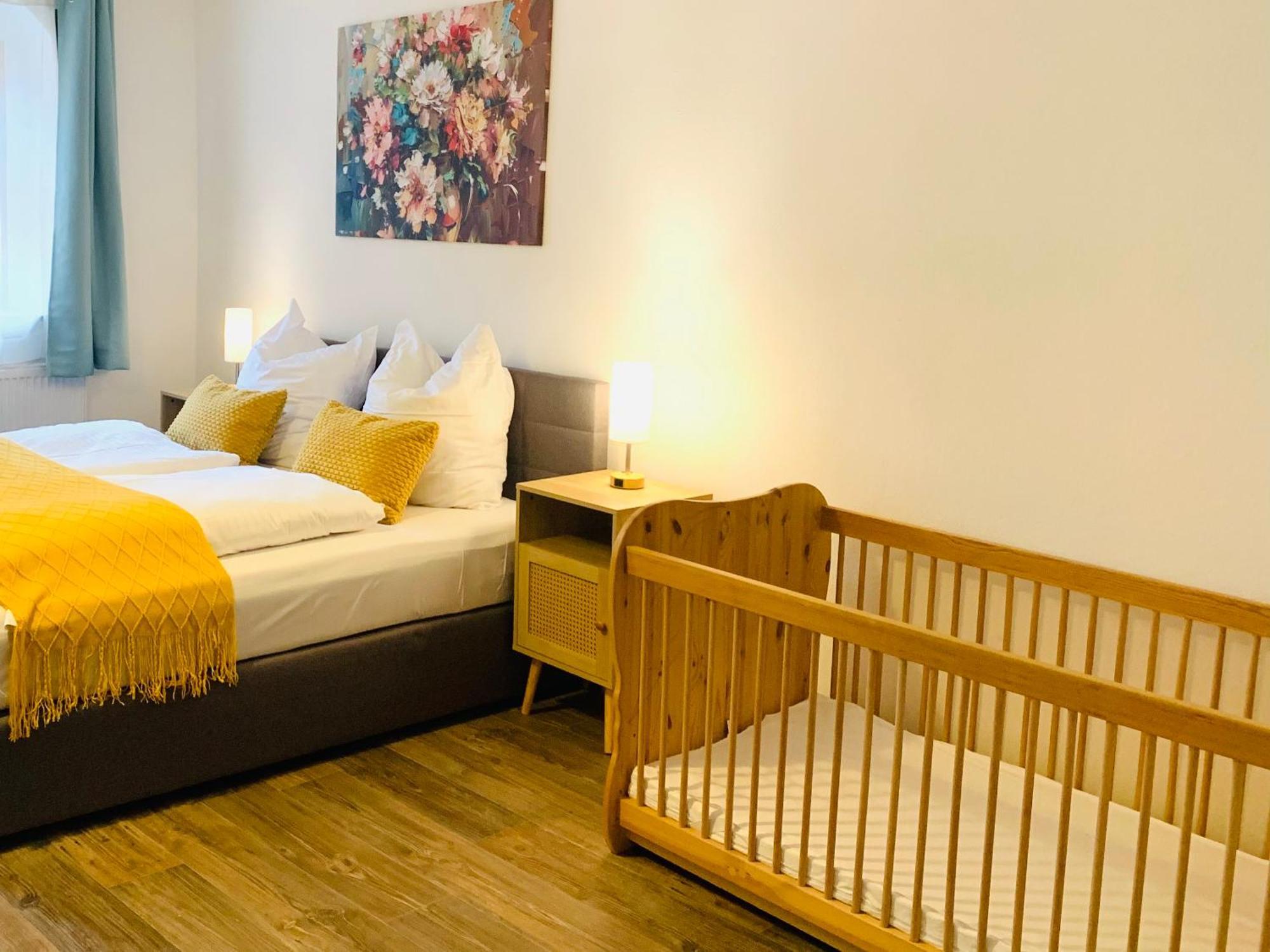Am Schloss Wolkenstein, 86M2, 3Br, Babybett, Office 외부 사진